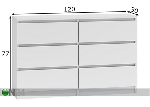 Lipasto Roya 120 cm mitat