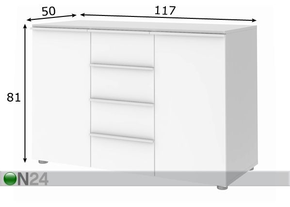 Lipasto SQUARE mitat