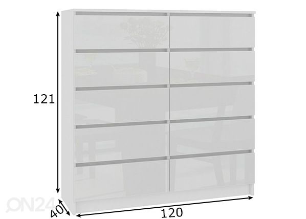 Lipasto Tenstar 120 cm mitat