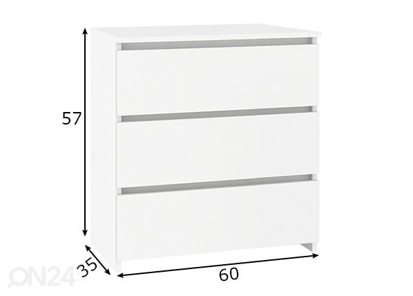 Lipasto Trier 60 cm mitat