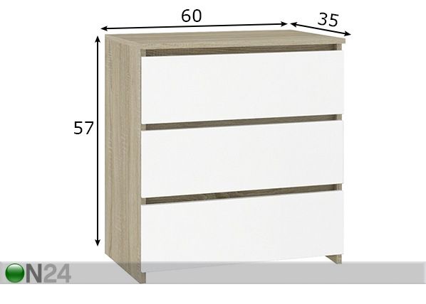 Lipasto Trier 60 cm mitat