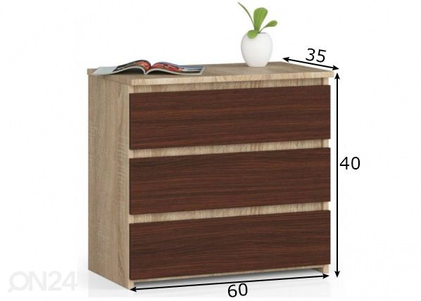 Lipasto Trier 60 cm mitat