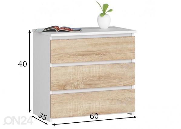 Lipasto Trier 60 cm mitat