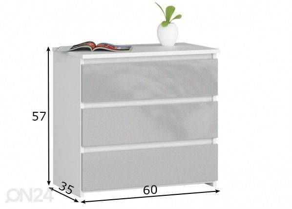 Lipasto Trier KL 60 cm mitat