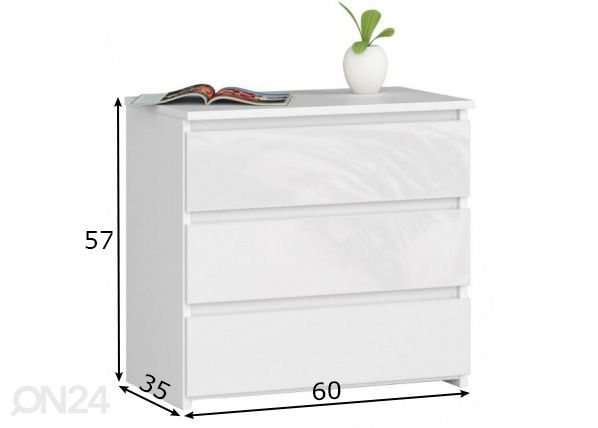 Lipasto Trier KL 60 cm mitat
