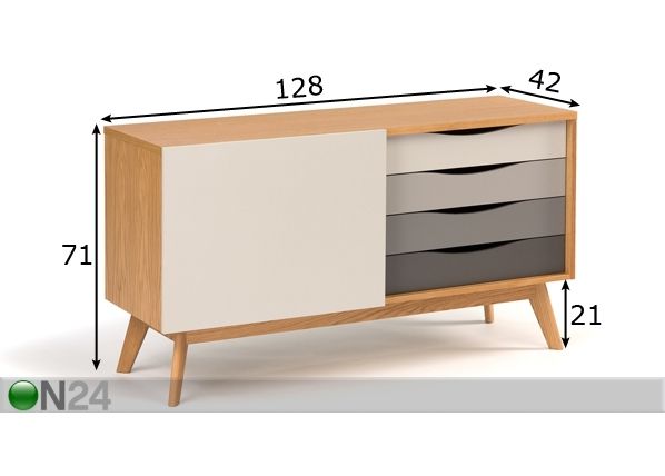 Lipasto/TV-taso AVON SIDEBOARD mitat