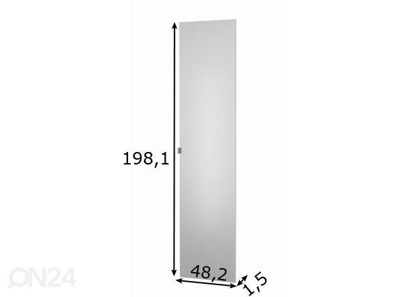 Lisäovi kaappiin SAVE h 200 cm mitat