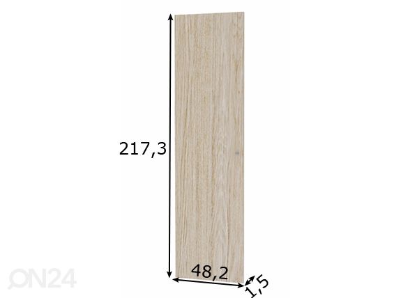 Lisäovi kaappiin SAVE h 220 cm mitat