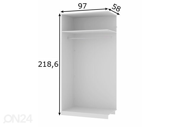 Lisärunko SAVE h220 cm mitat