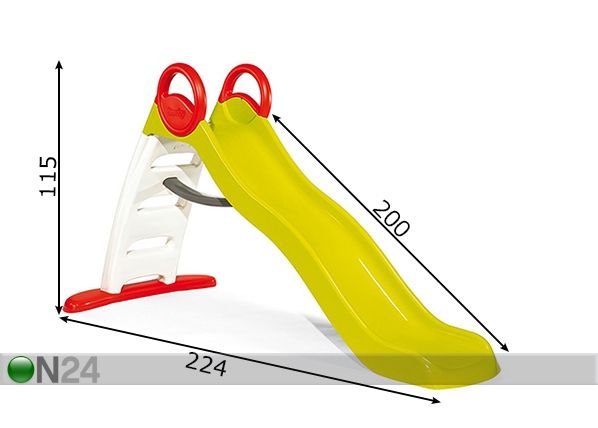 Liukumäki 200 cm mitat