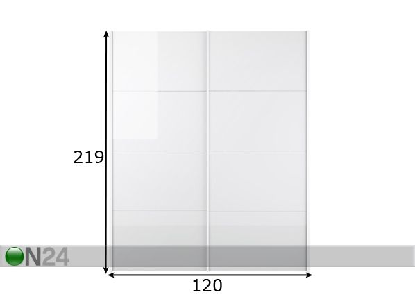 Liukuovet FIRENZE 120 cm mitat