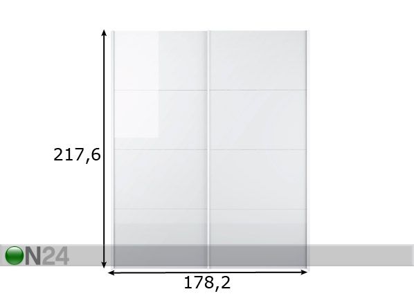 Liukuovet Firenze 180 cm mitat