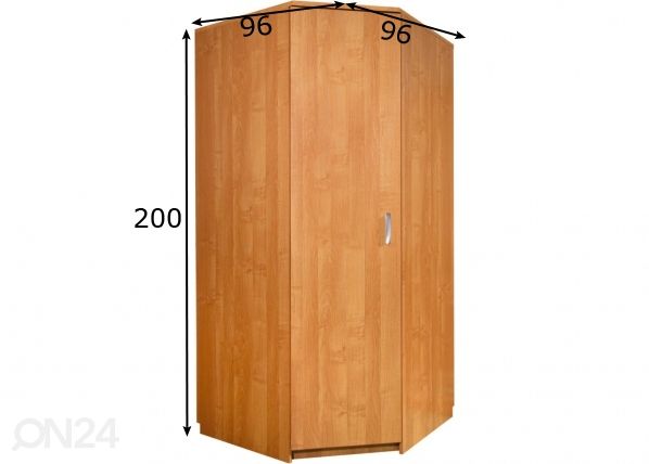 Liukuovikaappi 96x96 cm mitat