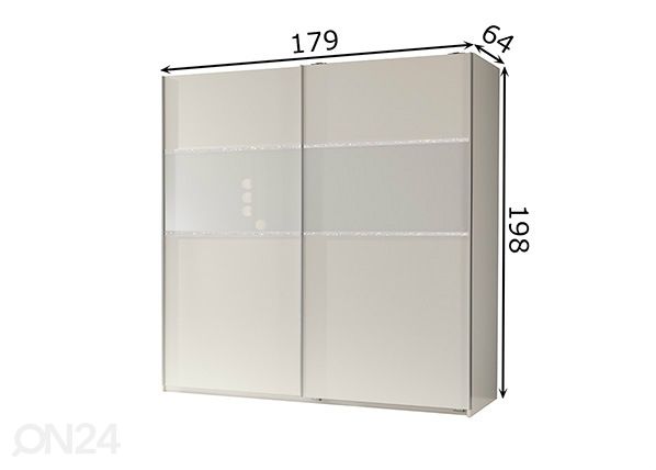 Liukuovikaappi Blitz 179 cm mitat