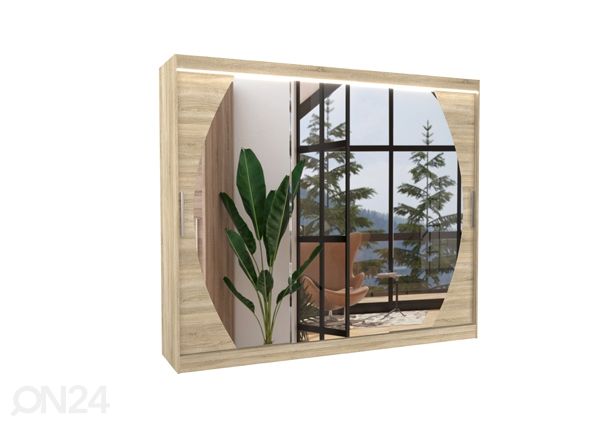 Liukuovikaappi Camden 250 cm + LED