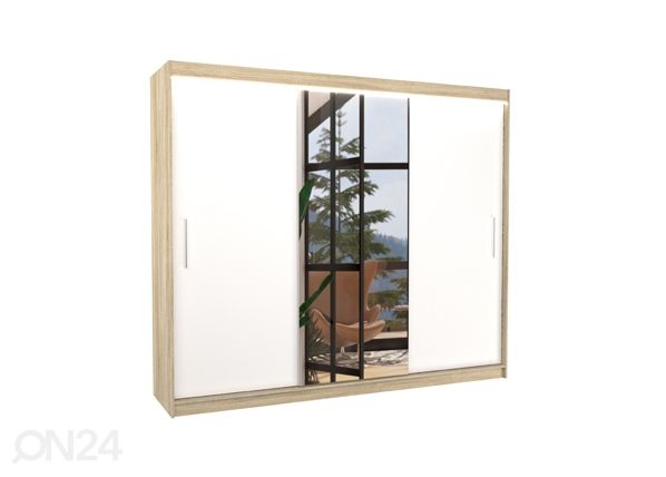 Liukuovikaappi Durelo I 250 cm + LED