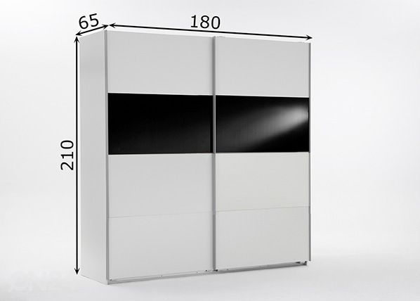 Liukuovikaappi Easy Plus h210x180 cm mitat