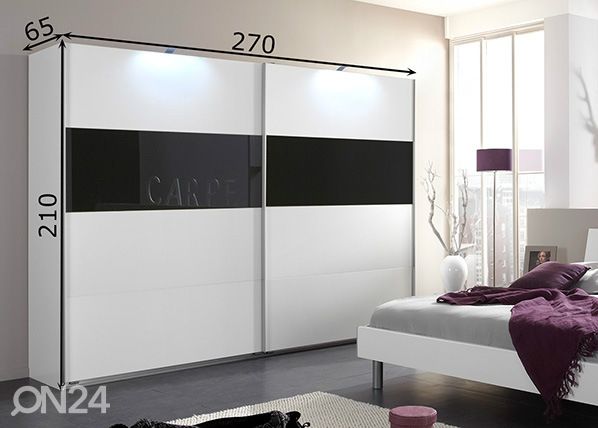 Liukuovikaappi Easy Plus h210x270 cm mitat