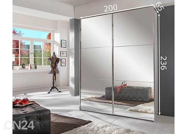 Liukuovikaappi Escape 200 cm mitat