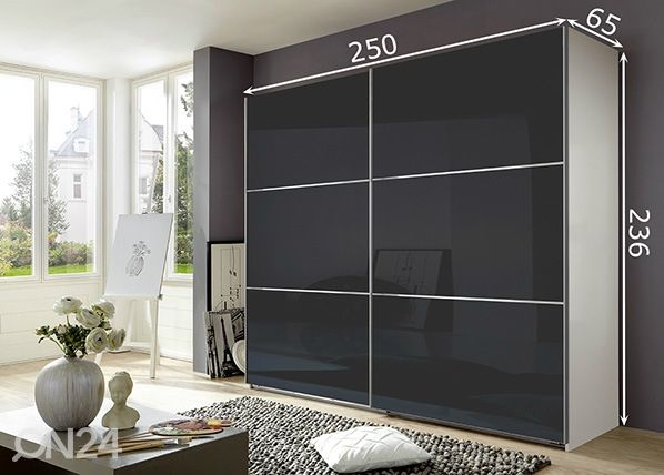 Liukuovikaappi Escape 250 cm mitat