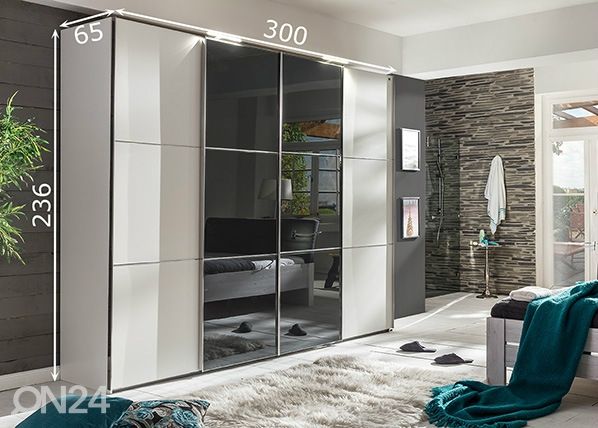 Liukuovikaappi Escape 300 cm mitat