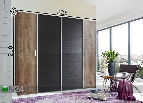 Liukuovikaappi Lotto 225 cm mitat