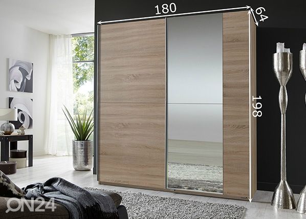 Liukuovikaappi Ritz 180 cm mitat
