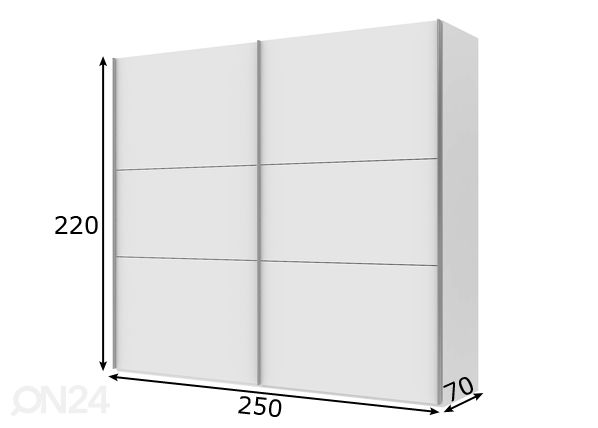 Liukuovikaappi Save h220 cm mitat