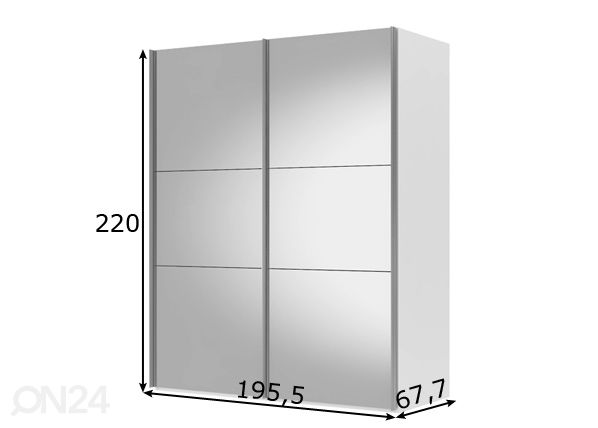 Liukuovikaappi Save h220 cm mitat