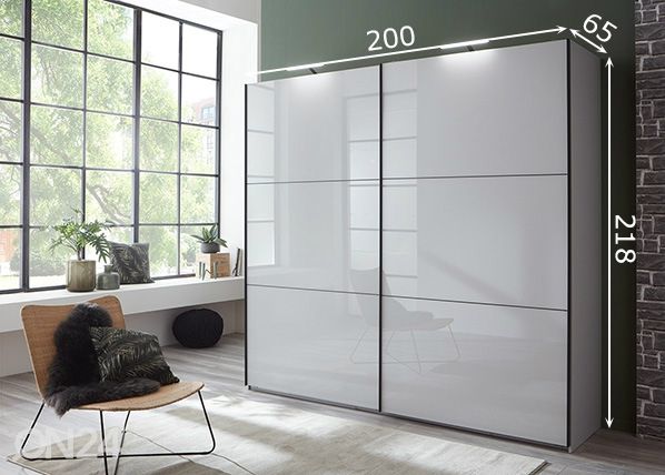 Liukuovikaappi Seoul 200 cm mitat
