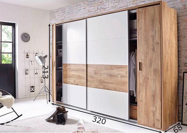Liukuovikaappi Virgo 320 cm mitat