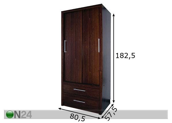 Liukuovikomero NOORA 142 mitat