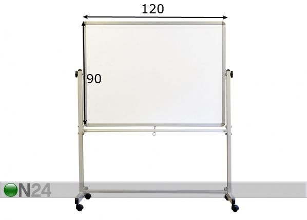 Luentotaulu kaksipuoleinen Memoboards Basic liikuteltava 90x120 cm mitat