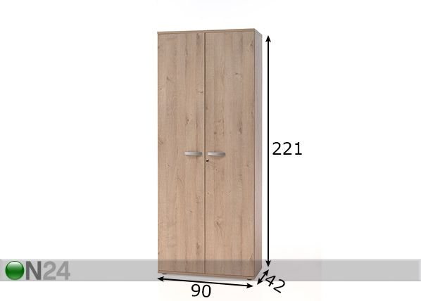 Lukittava kaappi ALTO mitat