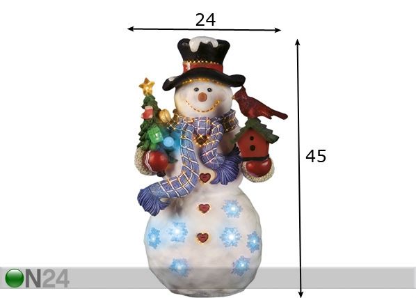 Lumiukko koriste 45cm mitat