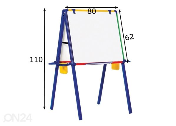 Magneettitaulu Bi-office scoolmate 62x80 cm (kaksipuoleinen) mitat