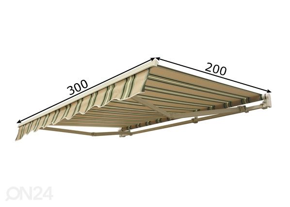 Markiisi 3x2 m mitat