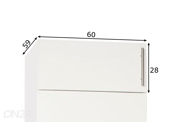 Matala yläkomero EAZY h28 x 60 cm mitat