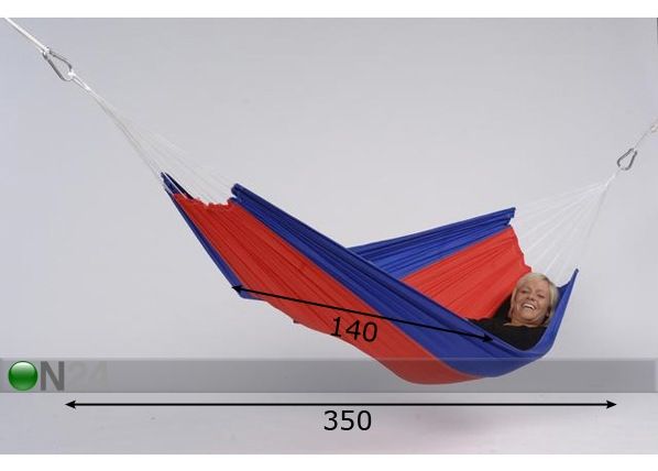 Matkariippukeinu SILK TRAVELLER sininen-punainen mitat