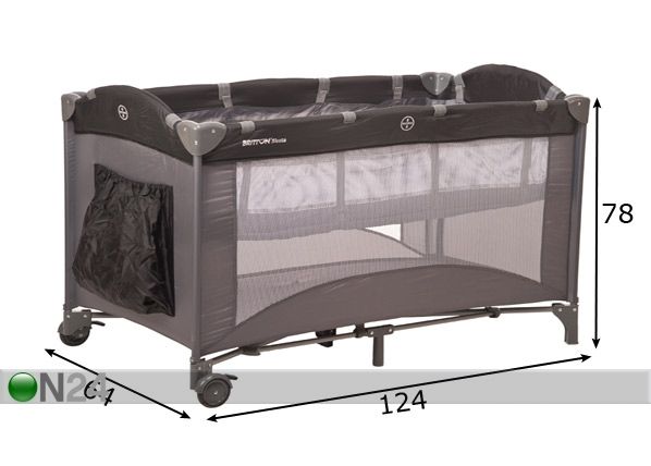 Matkasänky BRITTON SIESTA mitat