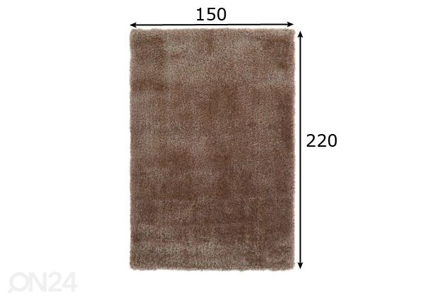Matto 150x220 cm, tumma beige mitat