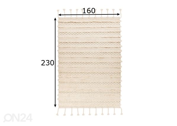 Matto 160x230 cm mitat
