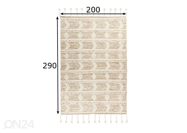 Matto 200x290 cm mitat