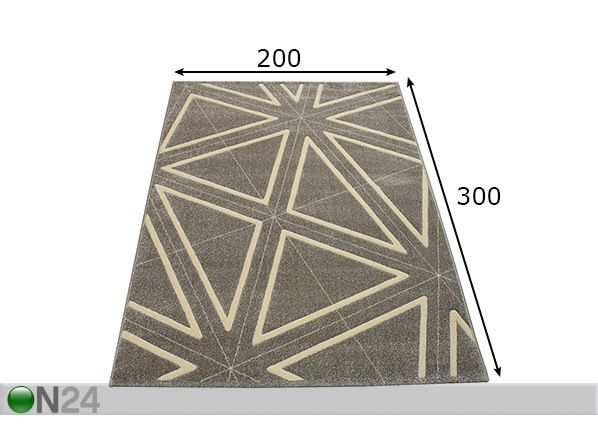 Matto 200x300 cm mitat