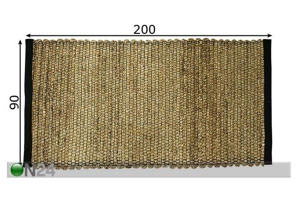 Matto 90x200 cm mitat