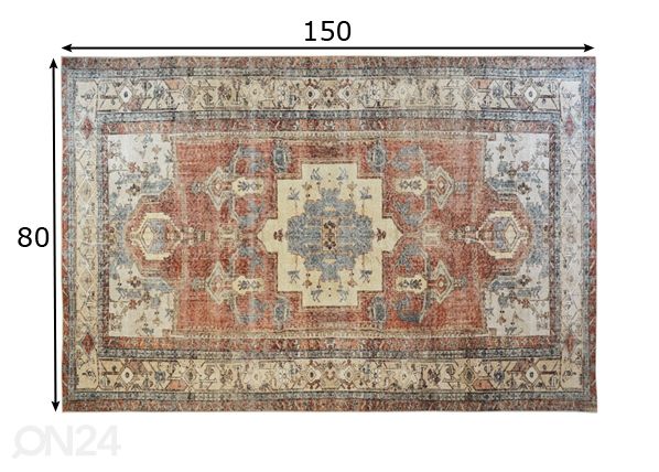 Matto Afghan Brick 80x150 cm mitat