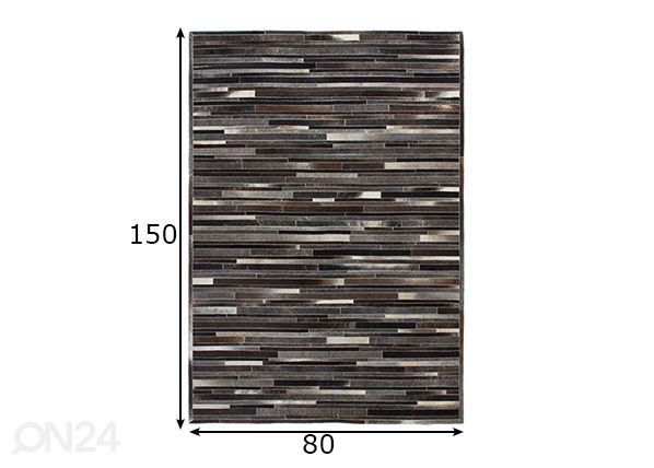 Matto aitoa nahkaa 80x150 cm mitat