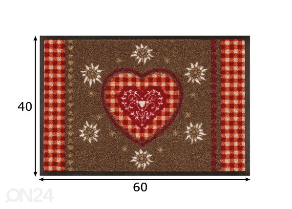 Matto ALPENGLÜCK 40x60 cm mitat
