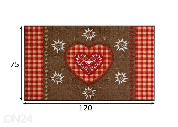 Matto ALPENGLÜCK 75x120 cm mitat