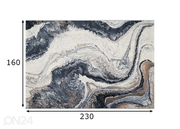 Matto Argentum Marble 160x230 cm mitat